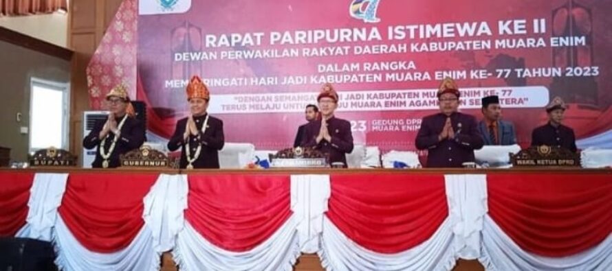 Rapat Paripurna Istimewa Dprd Kabupaten Kabupaten Muara Enim Dalam